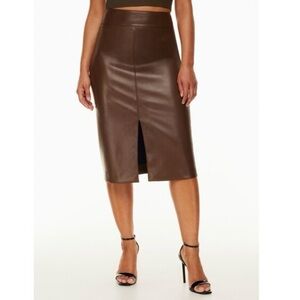 Aritzia Babaton Pegu Vegan Leather Pencil Skirt Size 4
